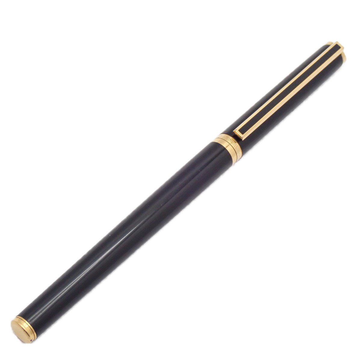 DUNHILL - 【中古】dunhill ダンヒル ジェムライン 万年筆 ブラック×ゴールド【いおき質店】