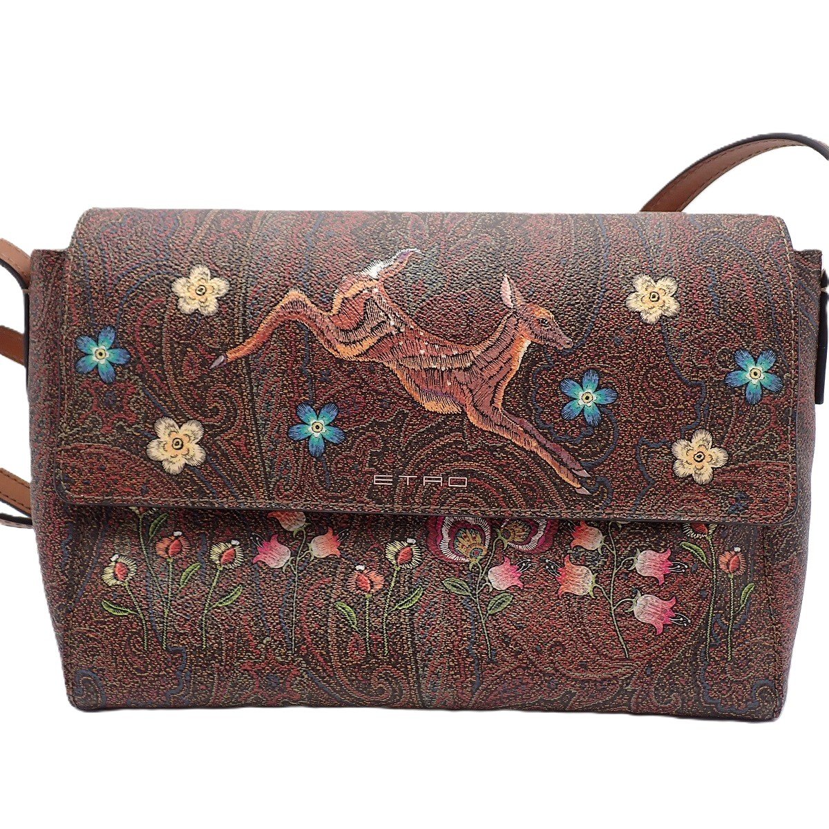 ETRO - 【中古】ETRO エトロ ショルダーバッグ ペイズリー バンビ ブラウン系【いおき質店】
