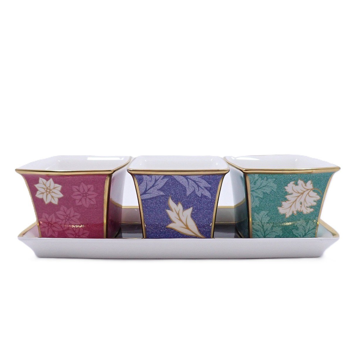 乐天商城 - 【中古】WEDGWOOD ウェッジウッド タイムフォーWW 小鉢3客+トレーセット【いおき質店】