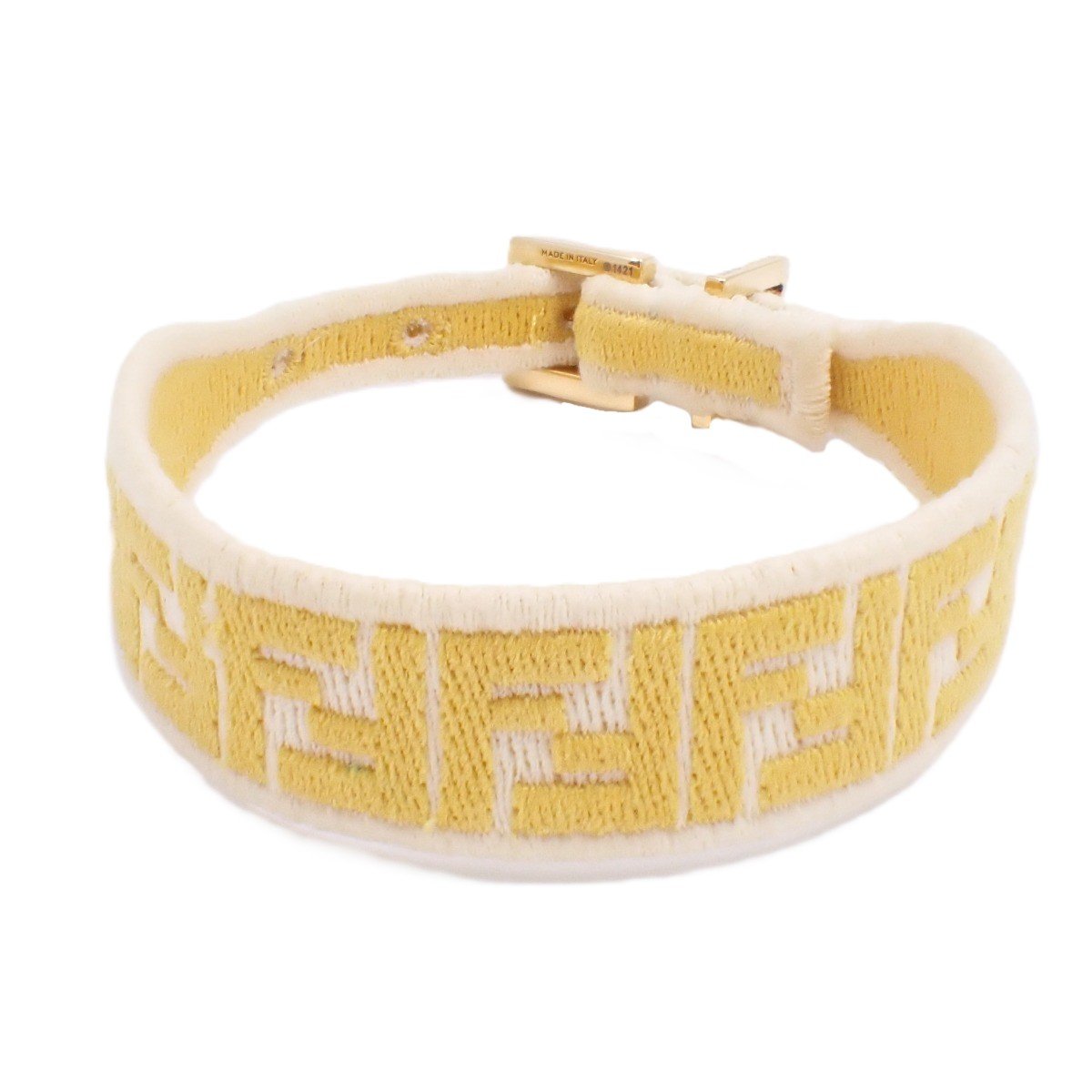 樂天商城 - 【中古】FENDI フェンディ FFロゴ ミサンガ ブレスレット イエロー【いおき質店】