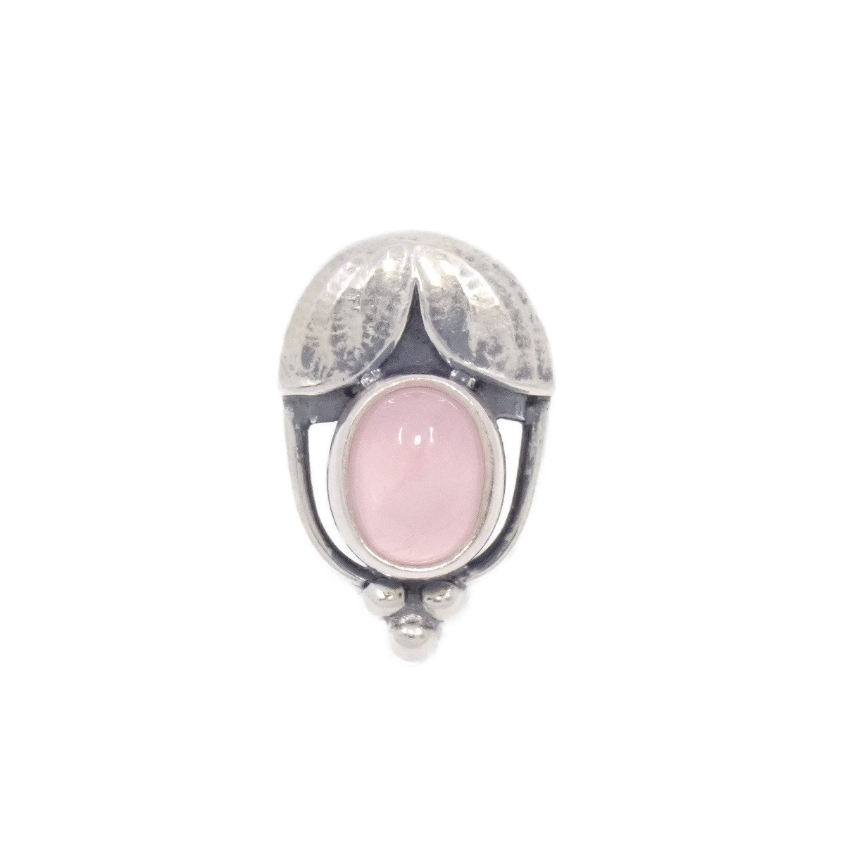 Rakuten - 【中古】GEORG JENSEN ジョージジェンセン 2003 イヤークリップ イヤリング シルバー925/ローズクォーツ 片耳のみ【いおき質店】