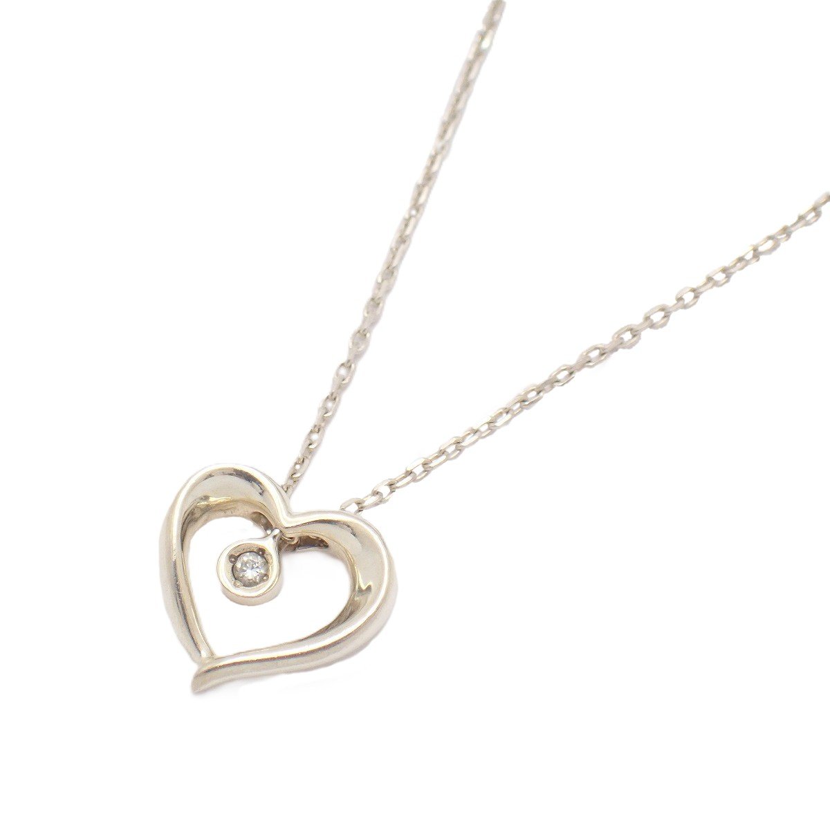 鑽石 - 【中古】STAR JEWELRY スタージュエリー ハート ネックレス シルバー925/ダイヤモンド0.01ct【いおき質店】