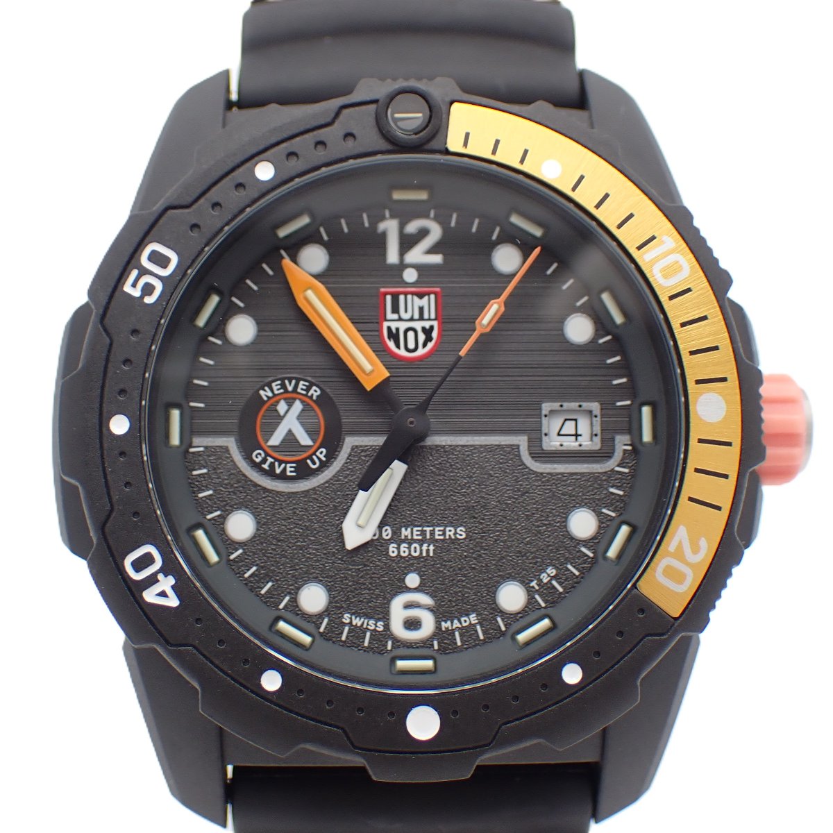 【中古】LUMINOX ルミノックス BEAR GRYLLS クォーツ メンズ 腕時計 黒文字盤 純正ラバーベルト 3729【いおき質店】