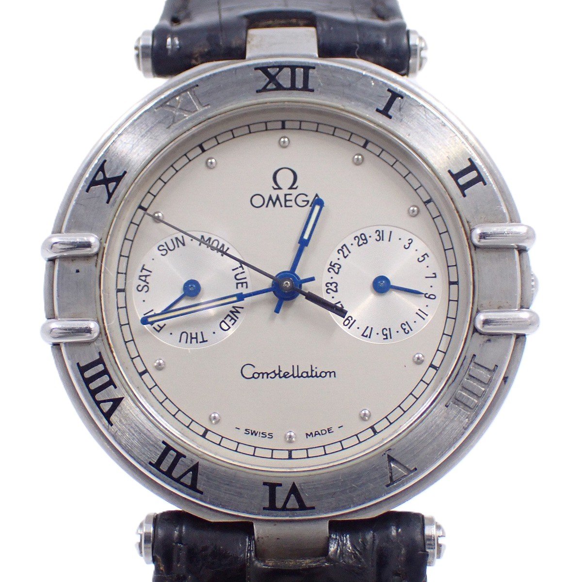 【10日まで限定価格】OMEGA クォーツ腕時計 シルバー文字盤 OMEGA オメガ コンステレーション QZ クォーツ メンズ腕時計 シルバー
