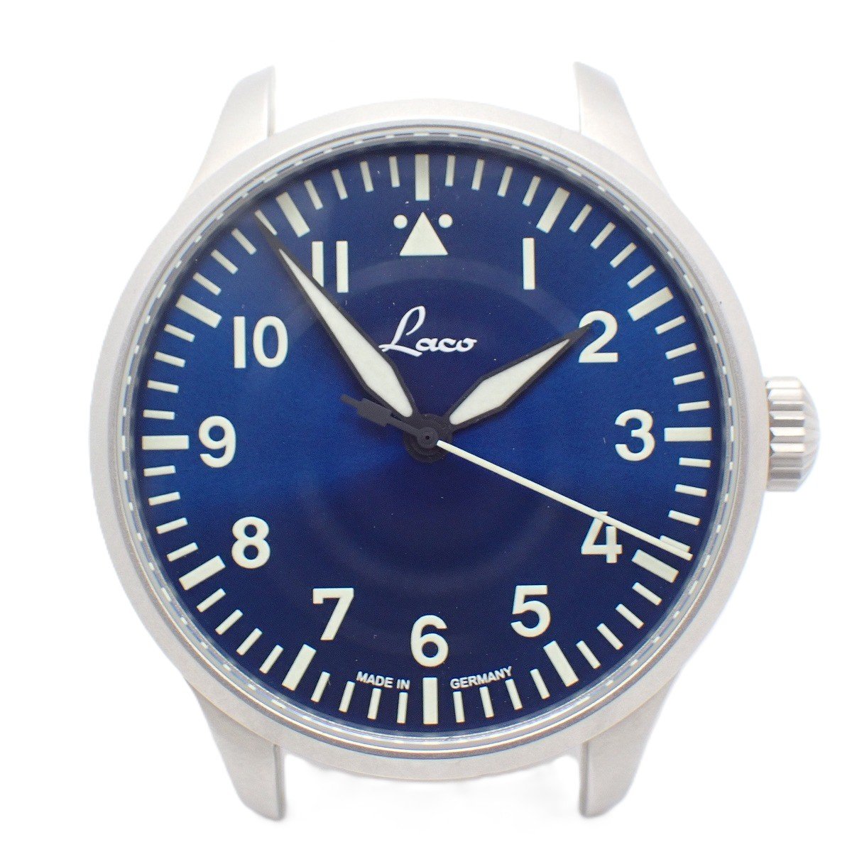 【中古】Laco ラコ パイロット アウクスブルク39 ブラウシュトゥンデ 自動巻き メンズ 腕時計 青文字盤 862102 本体のみ【いおき質店】
