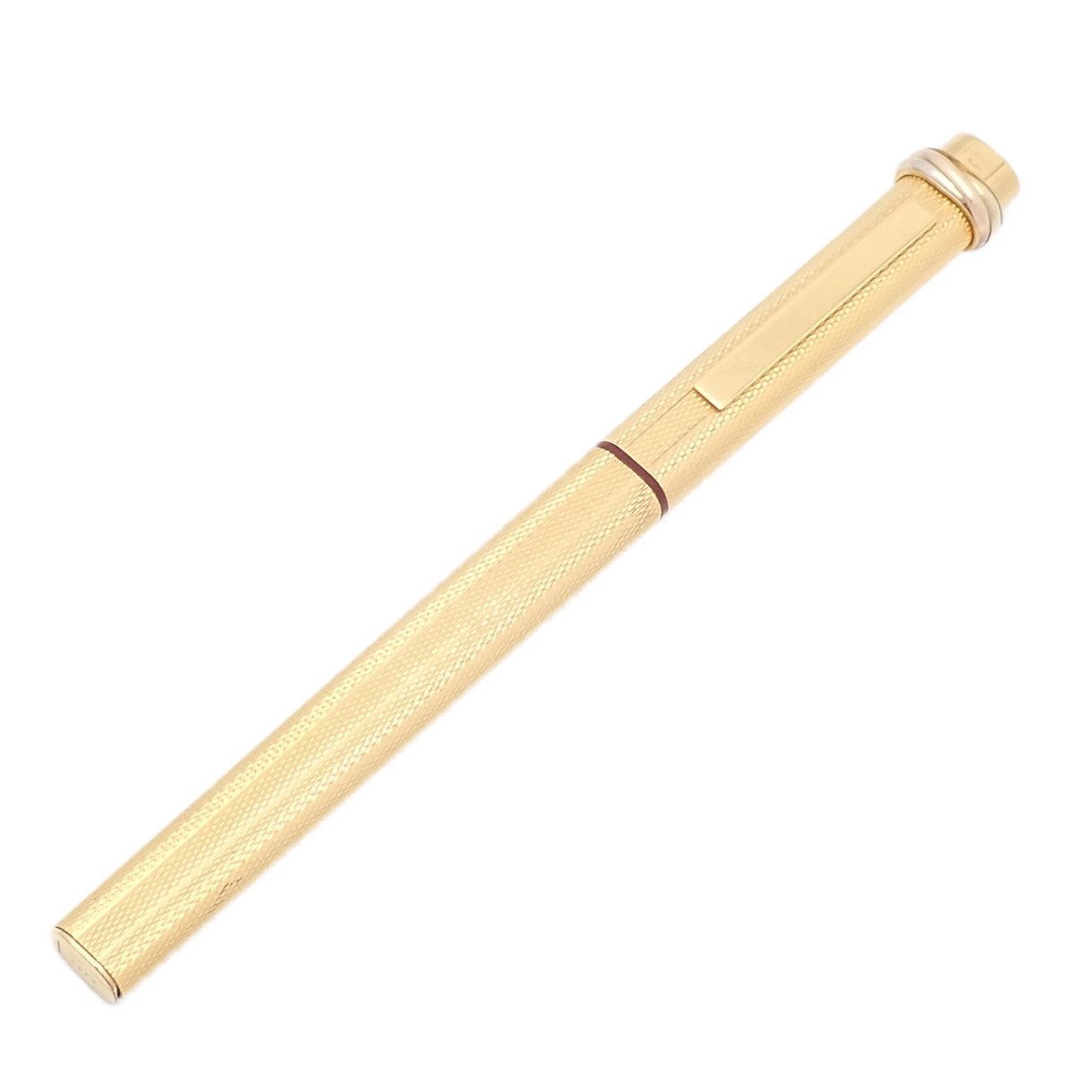 CARTIER - 【中古】Cartier カルティエ トリニティ オーバル 万年筆 ゴールド×ボルドー【いおき質店】