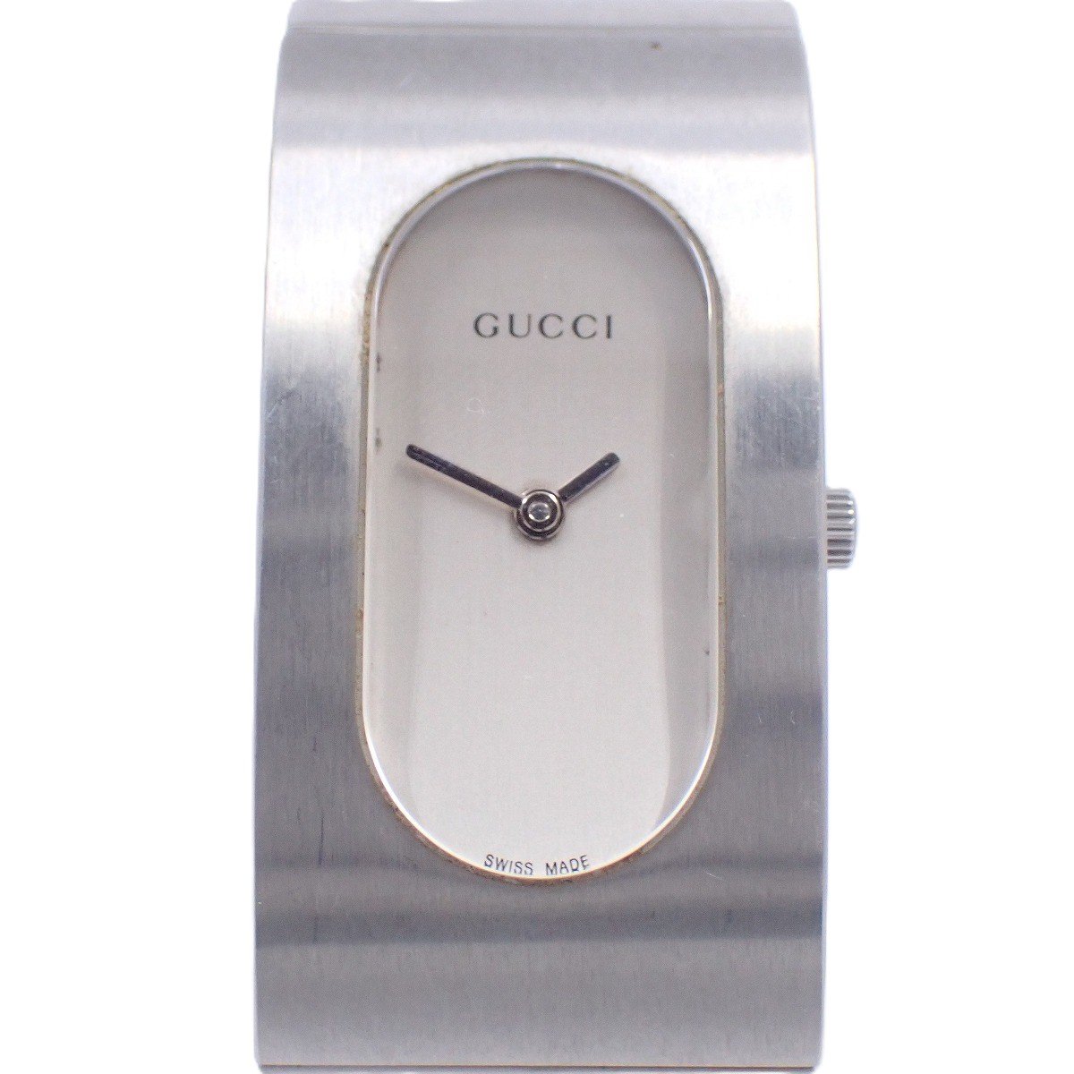 【中古】グッチ 2400L バングルウォッチ クォーツ レディース 腕時計 シルバー文字盤 純正SSベルト Sサイズ【いおき質店】(2.0)
