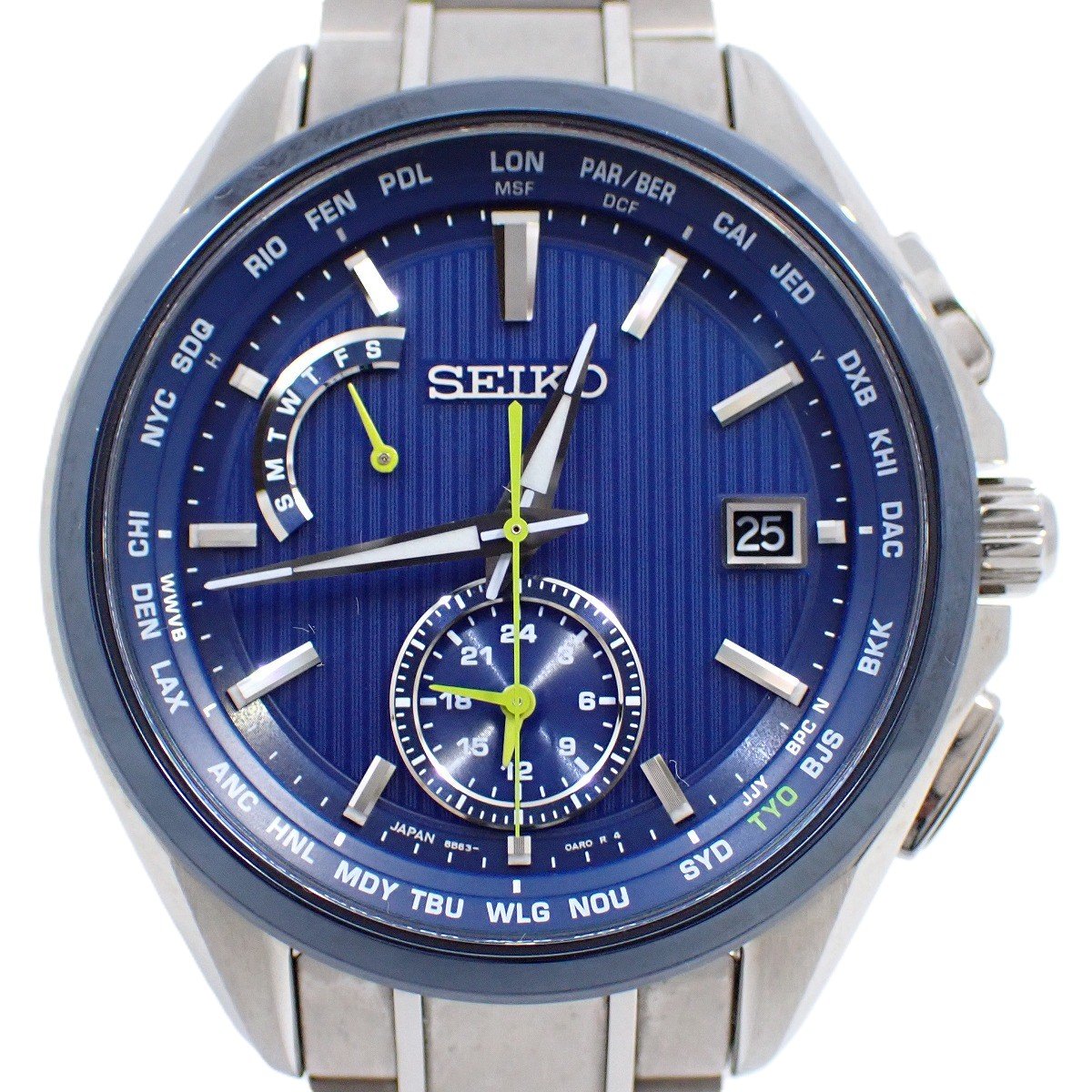 【中古】SEIKO セイコー ブライツ ジャパンコレクション 2020 ワールドタイム ソーラー電波 腕時計 SAGA299 / 8B63-0AV0【いおき質店】