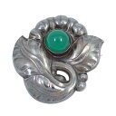 【中古】GEORG JENSEN ジョージジェンセン 71 ブローチ シルバー925/グリーンアゲート【いおき質店】(4)