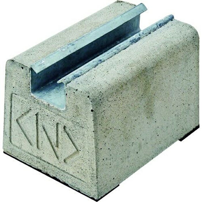 Rakuten - ネグロス電工 MKBGB3010 デーワンブロック 屋上露出配管用ブロック H100タイプ ゴムベース付 長さ300mm 最大積載200kg 溶融亜鉛めっき仕上