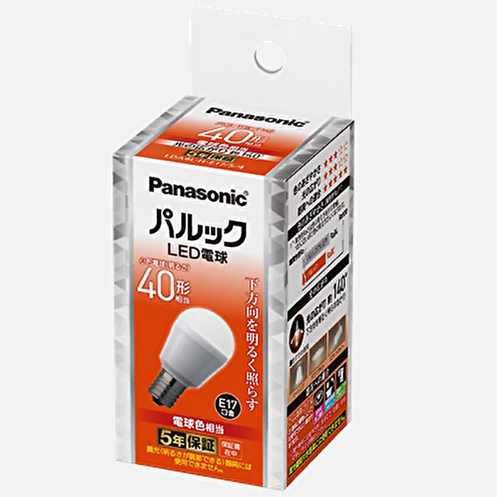 Rakuten - 【即納商品】パナソニック LDA4LHE17S4A1K LED電球 小形電球 電球色 口金E17 下方向 パルック LDA4LHE17S4A