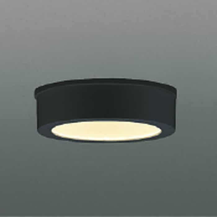 Rakuten - コイズミ照明 AU50497 軒下シーリングライト 薄型 LED一体型 電球色 防雨・防湿型 白熱球100W相当 非調光 ブラック