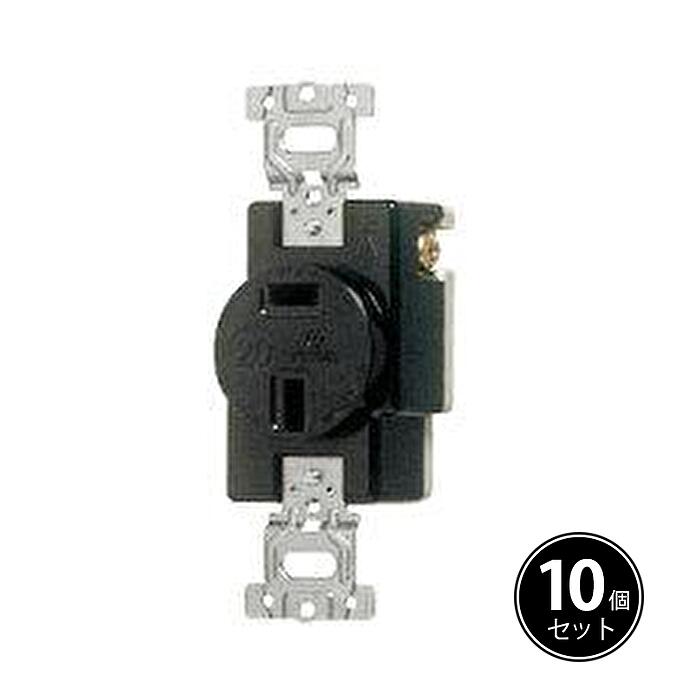 【アウトレット】ナショナル WF1220BK (10個入) 2P20A 埋込コンセント ブラック ※汚れ・傷