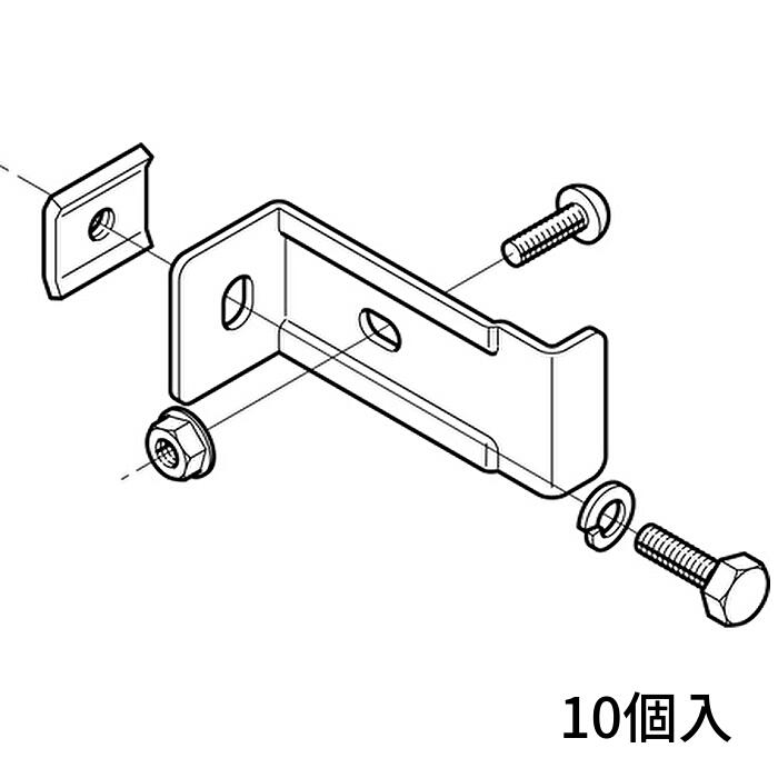 Rakuten - [10個入] ネグロス電工 Z-QRS4N 立上りラック支持金具 QRタイプ 溶融亜鉛めっき仕上げ