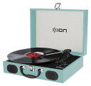 【公式 / 送料無料】ION Audio スピーカー内蔵 スーツケース型レコードプレーヤー Vinyl Transport ブルー