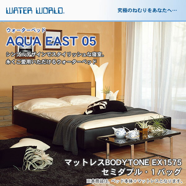 ネルコンシェルジュ nerucoのウォーターベッド AQUA EAST05 アクアイースト05(マットレス BODYTONE EX1575)セミダブル(SD)【ウォーターワールド/WATER WORLD】(ウォタベッド ウォーターベット(防腐剤1本無料プレゼント中) マットレス【受注生産品】｜アングル2