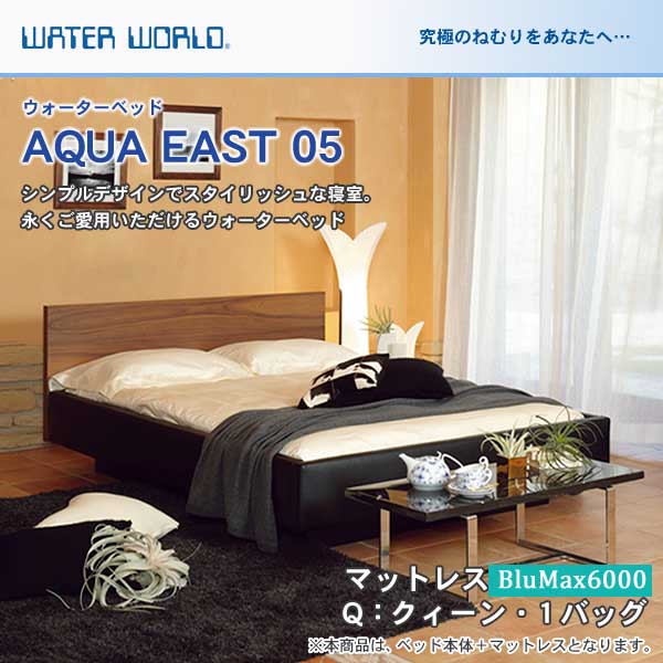 ネルコンシェルジュ nerucoのウォーターベッド AQUA EAST05 アクアイースト05(マットレス BluMax6000)クィーン(Q)【ウォーターワールド/WATER WORLD】(ウォタベッド ウォーターベット(防腐剤1本無料プレゼント中) マットレス【受注生産品】｜アングル2