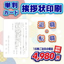 【単判カード&封筒付き】 退職・転職案内 16〜300セット(挨拶状・案内状・礼状)