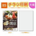 【チラシ作成】【送料無料!】高品質 チラシ印刷 B5 チラシ チラシ作成 片面印刷 100枚〜 飲食店 居酒屋 ポスター チラシ DM カラー