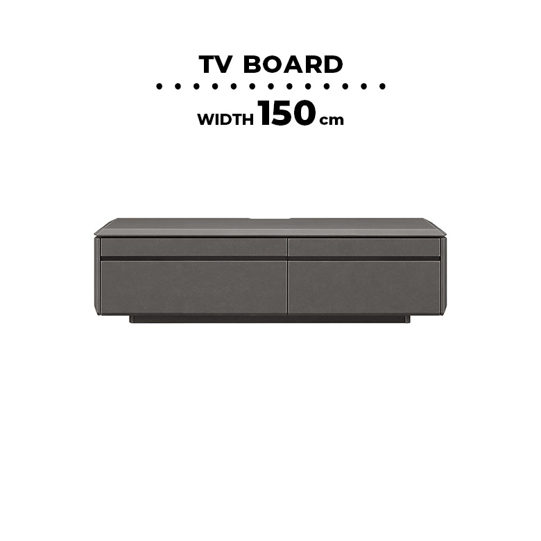 Rakuten - 【全商品ポイント2倍】 テレビ台 ローボード シンプル おしゃれ 150cm 収納 モダン セラミック調 リビング収納 ストーン調 テレビボード TV台 石目調 グレー 引き出し スタイリッシュ 高級感 リビングボード ロータイプ テレビラック