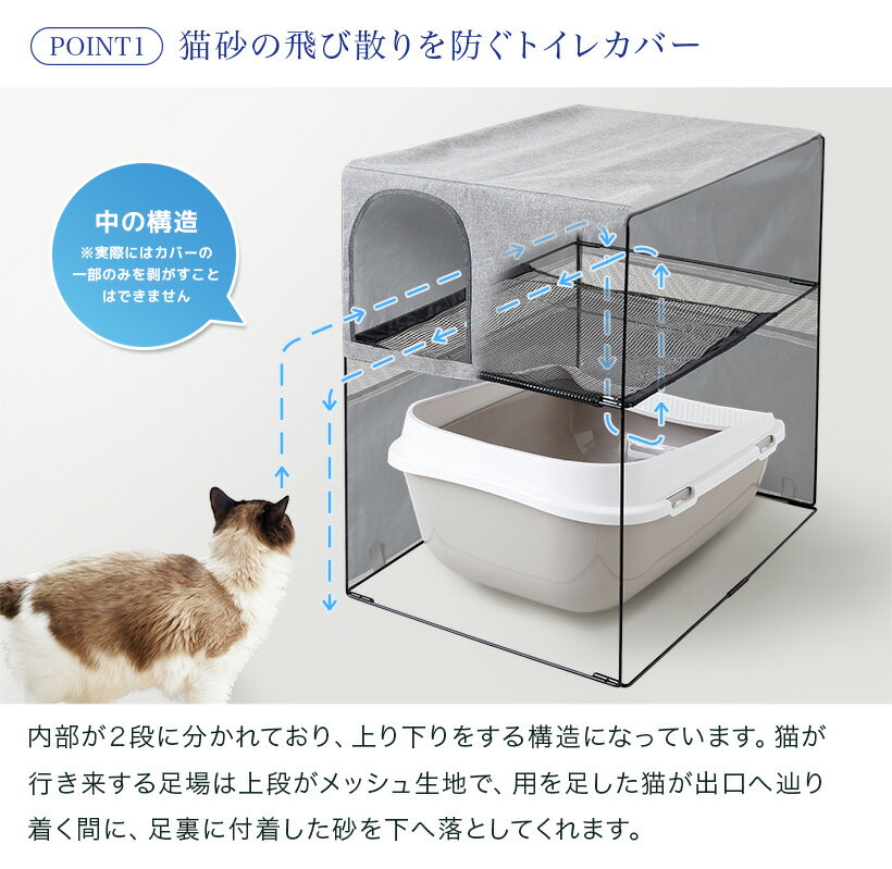 【限定クーポン対象商品 8/18〜8/28】【OFT】PG Pawty Cats Space Saver[猫トイレ トイレ隠し 目隠し 収納 1段タイプ ワイド トイレカバー 猫 ネコ キャット おしゃれ OFT