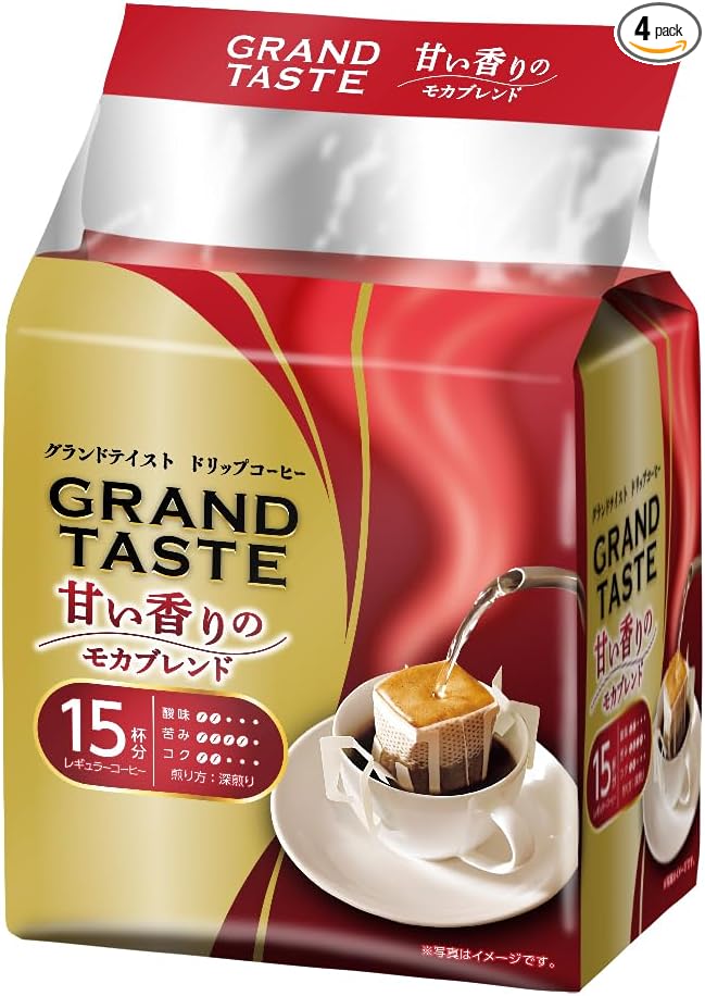 Rakuten - キーコーヒー グランドテイスト 甘い香りのモカブレンド　(6gx15杯分)×12袋セット　180杯分　大容量