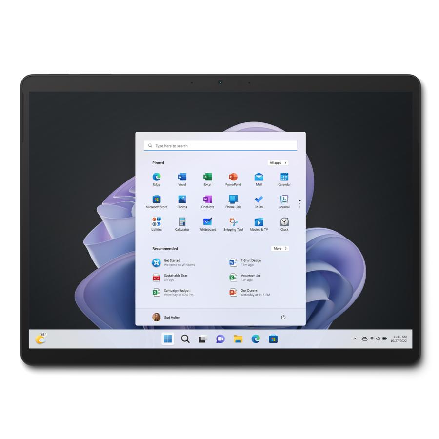 マイクロソフト Surface Pro 9 QG8-00011 13型 Core i5 1235U メモリ容量8GB ストレージ容量256GB 顔認証 Office Windows 11 ウェブカメラ 顔認証 量販店展示品