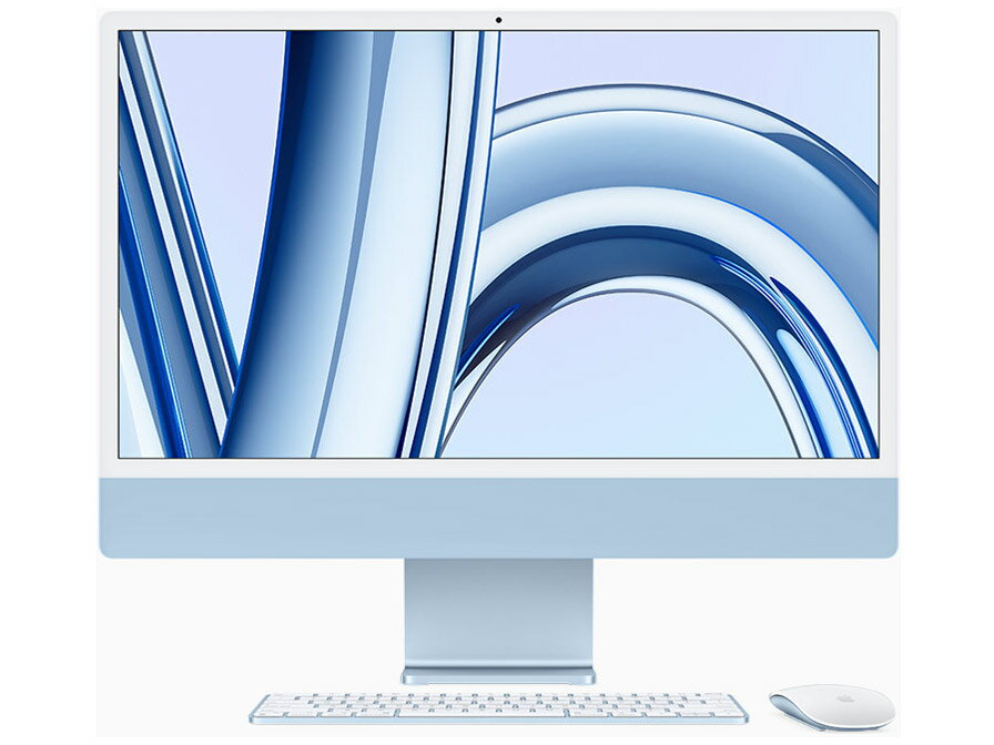 Apple アップル iMac 24インチ Retina 4.5Kディスプレイ Apple M3チップ [2023年 / 8コアCPUと10コアGPU / SSD 256GB / メモリ8GB] ブルー MQRQ3J/A 量販店展示品