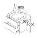 ハウステック ココッシュ 間口90cm 全引き出しタイプ 洗面台本体のみ 洗面化粧台 W900 メーカ直送 送料無料(一部地域のぞく)