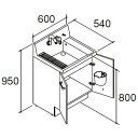 LIXIL INAX 洗面化粧台 ピアラ 化粧台本体 間口600mm 扉タイプ AR3N-605SY メーカ直送 送料無料(一部地域のぞく)