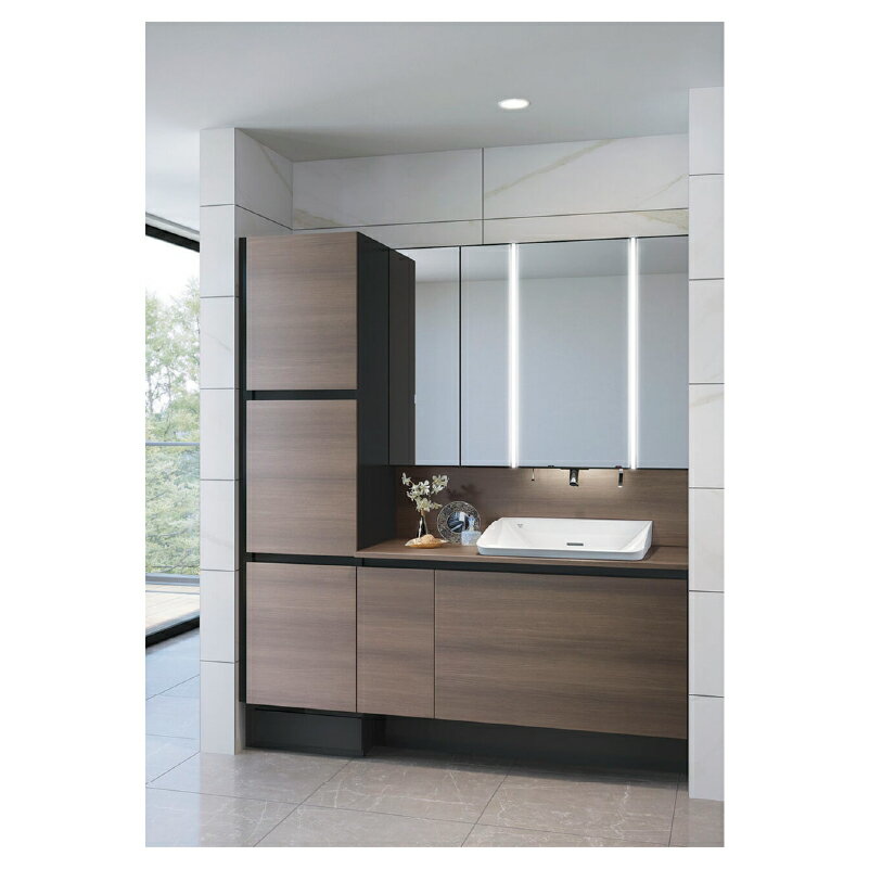 LIXIL ルミシス 間口1690mm ハイバックベッセル タイプ セットプラン 洗面化粧台 INAX ショコラオーク オプション変更可 見積無料 メーカ直送 ...