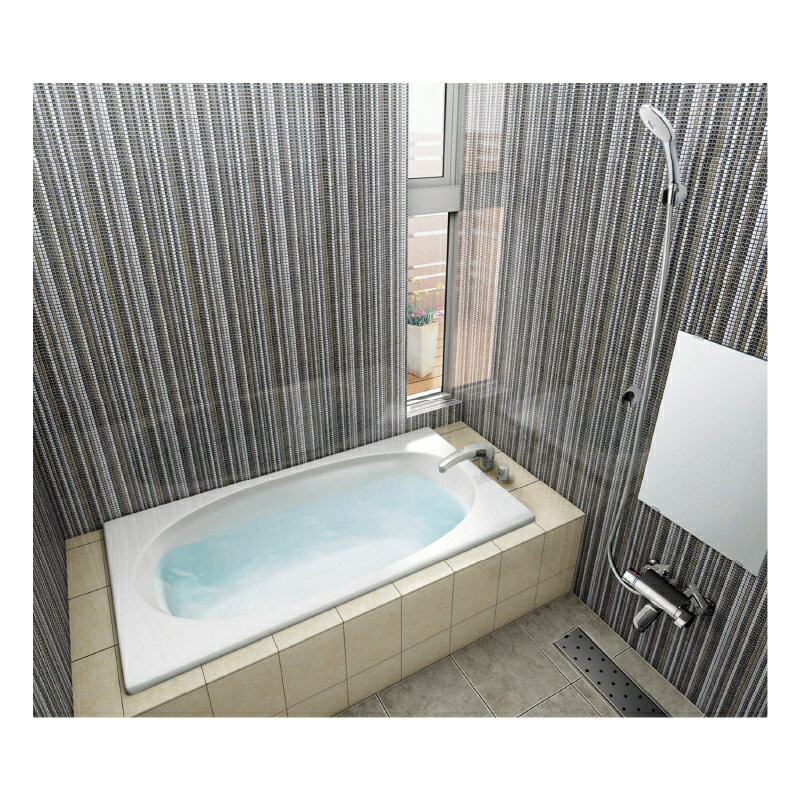 LIXIL グラスティN浴槽 1400サイズ （1400×750） 和洋折衷タイプ ABN-1401HC 3方半エプロン 標準仕様