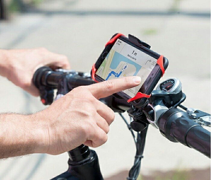 【金属製ホールド】【送料無料】ipow 三段階調節可 自転車 スマートフォンホルダー 360度回転  ...