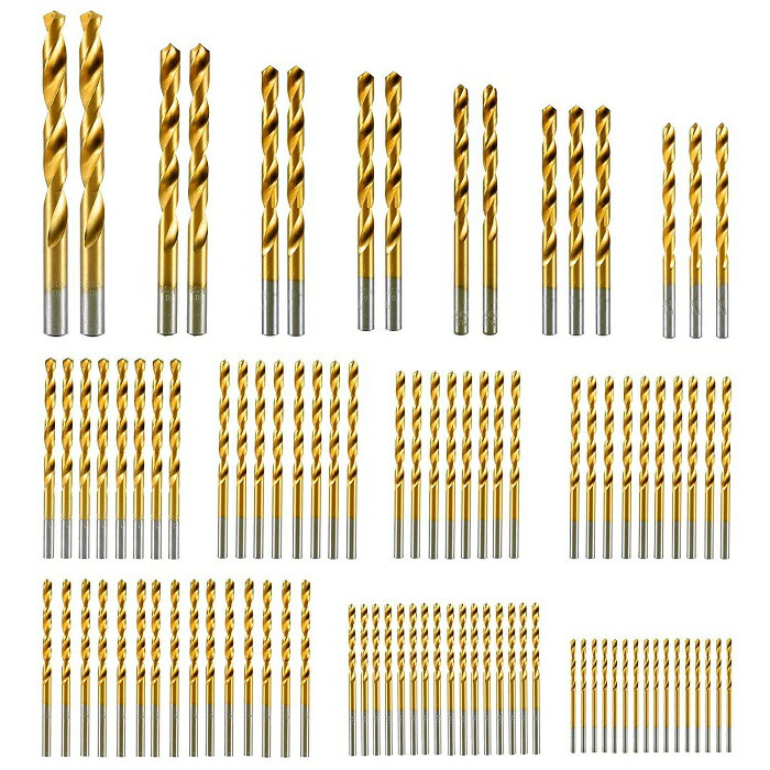 【99本セット】【送料無料】SYCEES 高速鋼 ドリルビット チタンコーティング ドリル刃 金属ツ ...