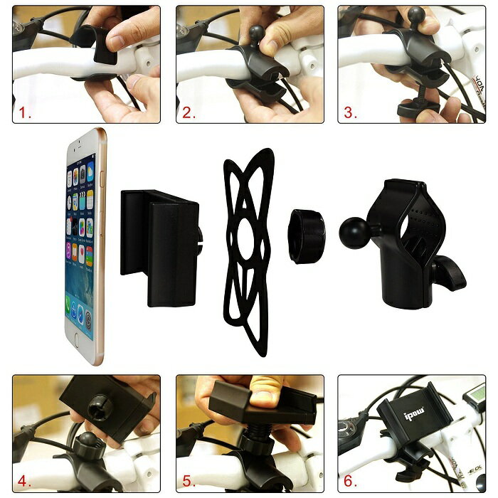 【\店長/お薦め!】【送料無料】ipow上質な金属ホールドスマートフォンホルダーバイク自転車用スマホスタンドスマホホルダー自転車ロードバイクオートバイクロスバイク車載ホルダーiPhone/Xperia/Galaxy/AQUOS/Nexus/富士通など