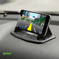 【改良型】ipow 車載ホルダー シリコン 滑り止め スマートフォンホルダー 卓上 スマホスタンド スマホホルダー iPhone/Xperia/Galaxy/AQUOS/Nexus/富士通　など カーナビ 車用滑り防止マット ダッシュボードに設置