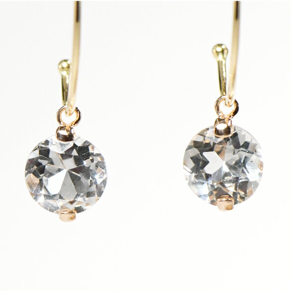 ホワイトトパーズ チャーム K10ピンクゴールドプレシーマ BR0777-28