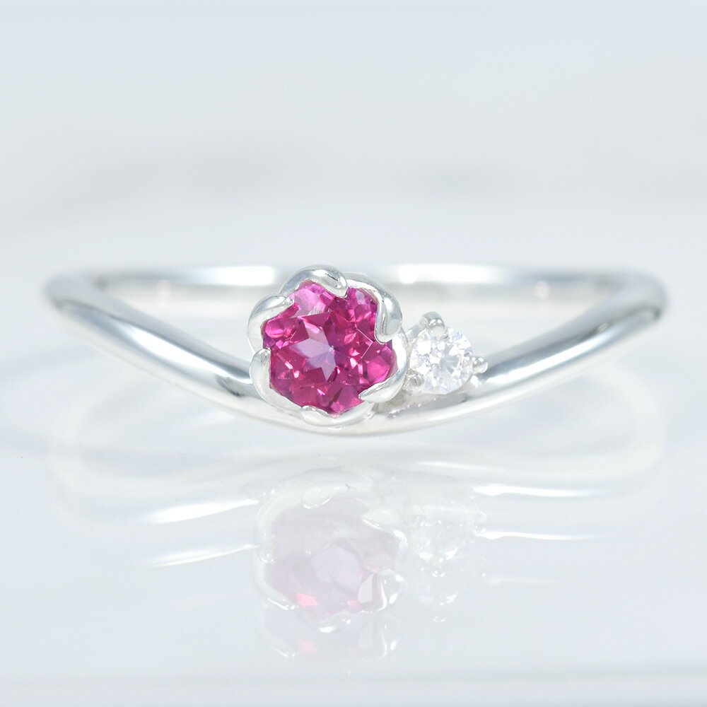 ピンクトパーズ リング SV925 エル CH090CIBSN-YR-104