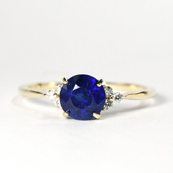 ブルー サファイア ダイヤモンド K10ゴールド リングノエル BS0433CI-YRG-085