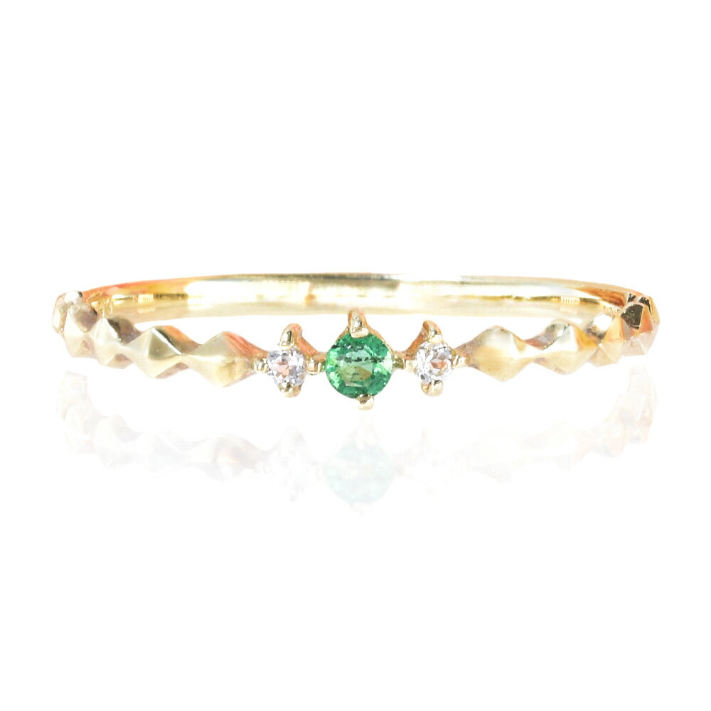 エメラルド リング K10ゴールド カロ CD091CIBS-YR-039