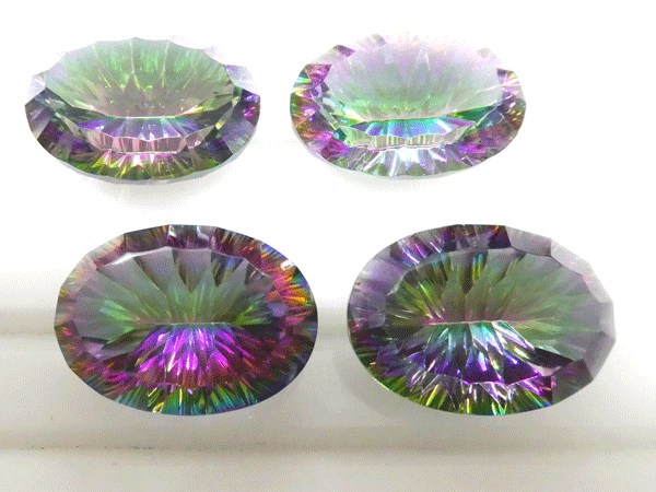 ミスティック トパーズ 18×25mm　1石値段　オーバル コンケーブカット ARN-001 天然石　裸石 11月誕生石