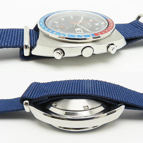 SEIKO セイコー シングル クロノ 赤青 ベゼル 自動巻 オートマチック SS 6139-6002 Cal. 6139B 1970年代 ペプシ 一ツ目 デイデイト NATOベルト アンティーク ヴィンテージ 諏訪精工舎 【中古】