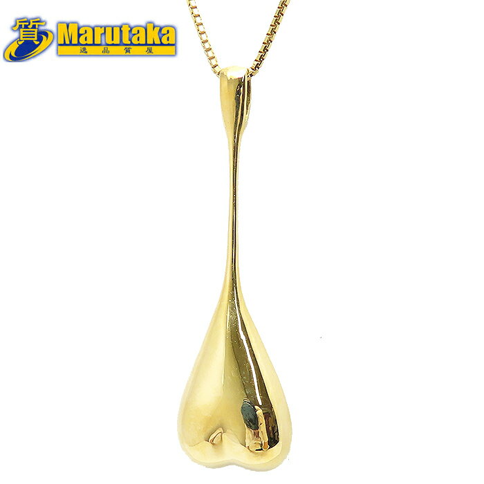 ケイウノ イエローゴールド ネックレス 50cm K18 K.uno ハート 骨 雫 逸品質屋 丸高 尼崎市 YG Yellow Gold Marutaka USED jewelry 兵庫県 送料無料 中古 買取 ブランド プレゼント 個性的 インパクト ファッション お洒落 宝石 ジュエリー Pawn shop 実店舗有