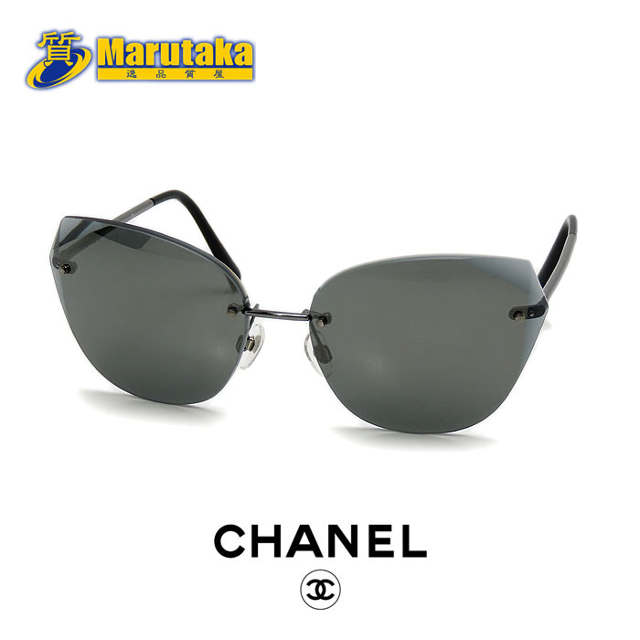 シャネル サングラス 4237 c.108/6G 61□16 135 3N 縁なし ココマーク アイウェア chanel 逸品質屋 丸高【中古】【送料無料】