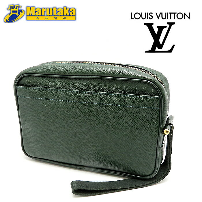 ルイ・ヴィトン カルガ M30814 クラッチバッグ セカンドバッグ グリーン ポーチ 逸品質屋 丸高 尼崎市 LOUIS VUITTON Karga clutch bag Second Bag Green Taiga Line Marutaka USED ストラップ メンズ レディース ユニセックス 兵庫県 送料無料 中古 プレゼント ファッション