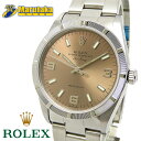 ロレックス 14010 エアキング ピンク 369 自動巻 ステンレス エンジンターンドベゼル 2001年 ROLEX AirKing SS Pink 3135 腕時計 逸品質屋 丸高 尼崎 兵庫 a24k5-1 【中古】【送料無料】