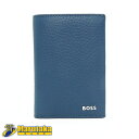 ヒューゴボス HUGO BOSS 2つ折りカードケース レザー ブルー 美品 逸品質屋 丸高 22r136-5【中古】【送料無料】【質屋出品 兵庫県 西宮市 実...