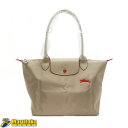 【未使用 ロンシャン】ル プリアージュ クラブ ベージュ レッド Mショルダーバッグ 肩掛け L2605619P18 LONGCHAMP 中古 25-38-1【送料無料】逸品質屋 丸高 甲子園店【質屋出品 兵庫県 西宮市 実店舗あります】レディース ブランド 軽量 トートバッグ おしゃれ 可愛い 定番