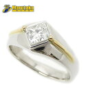 プリンセスカットダイヤリング 約17号 コンビ 逸品質屋 丸高 尼崎市 Pt900 K18 Princess Cut Diamond 1.02ct Ring #17 10.4g Marutaka USED jewelry Platinum Au 750 YG Yellow Gold 18k 18金 兵庫県 送料無料 中古 買取 プレゼント ファッション お洒落 宝石 ジュエリー(4)