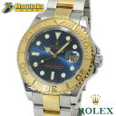 ロレックス ヨットマスター 16623 D番 2005年頃 ブルー K18 SS 自動巻 メンズ 腕時計 rolex ロレゾール 日ロレO.H.【中古】【送料無料】